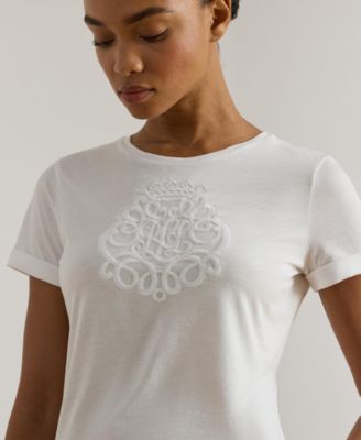 Women's Crewneck Embroidered-Logo T-Shirt