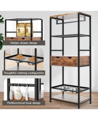 Streamdale Premium Dog Feeding Station with Storage and Adjustable Height