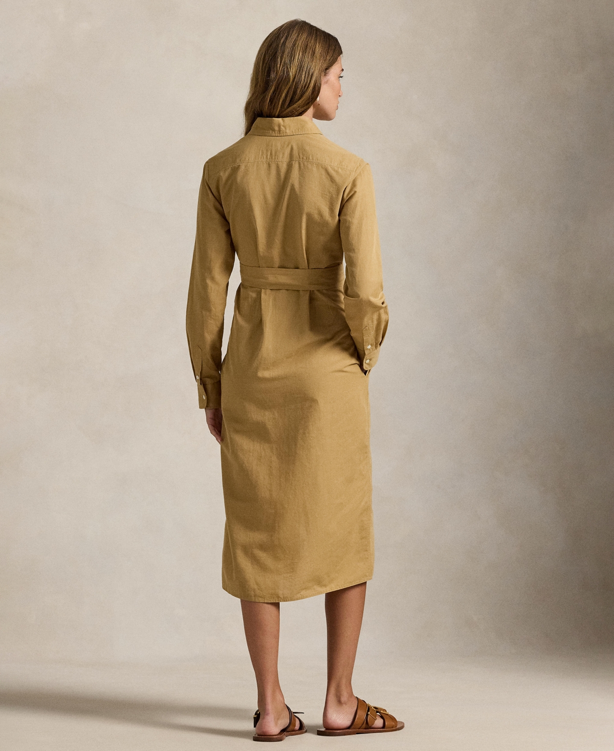 Polo Ralph Lauren Women's Long-Sleeve Belted Shirtdress