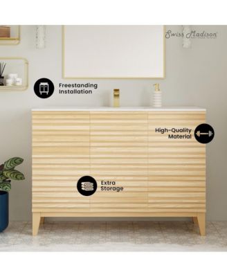 Cascade 48'' Bathroom Vanity in Natural Oak