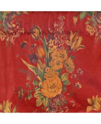 Eliza Excellent Deep Color Background Cornice Stylish Window Valance 3" Rod Pocket 50" x 17" Red