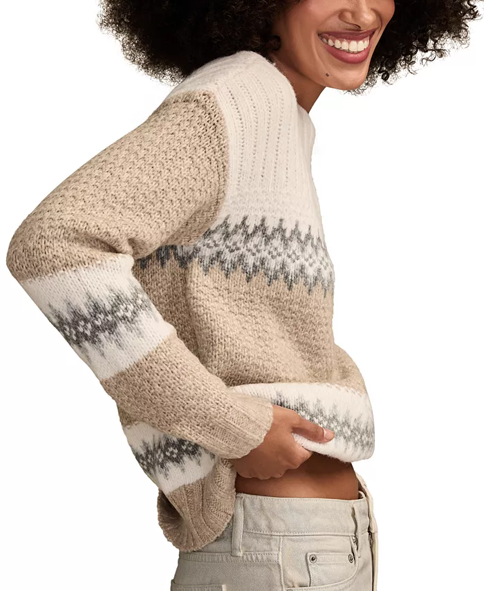 Women's Fair Isle Long-Sleeve Sweater - thumbnail 8