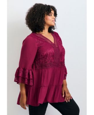Women's Wallflower Lace Detail Tunic