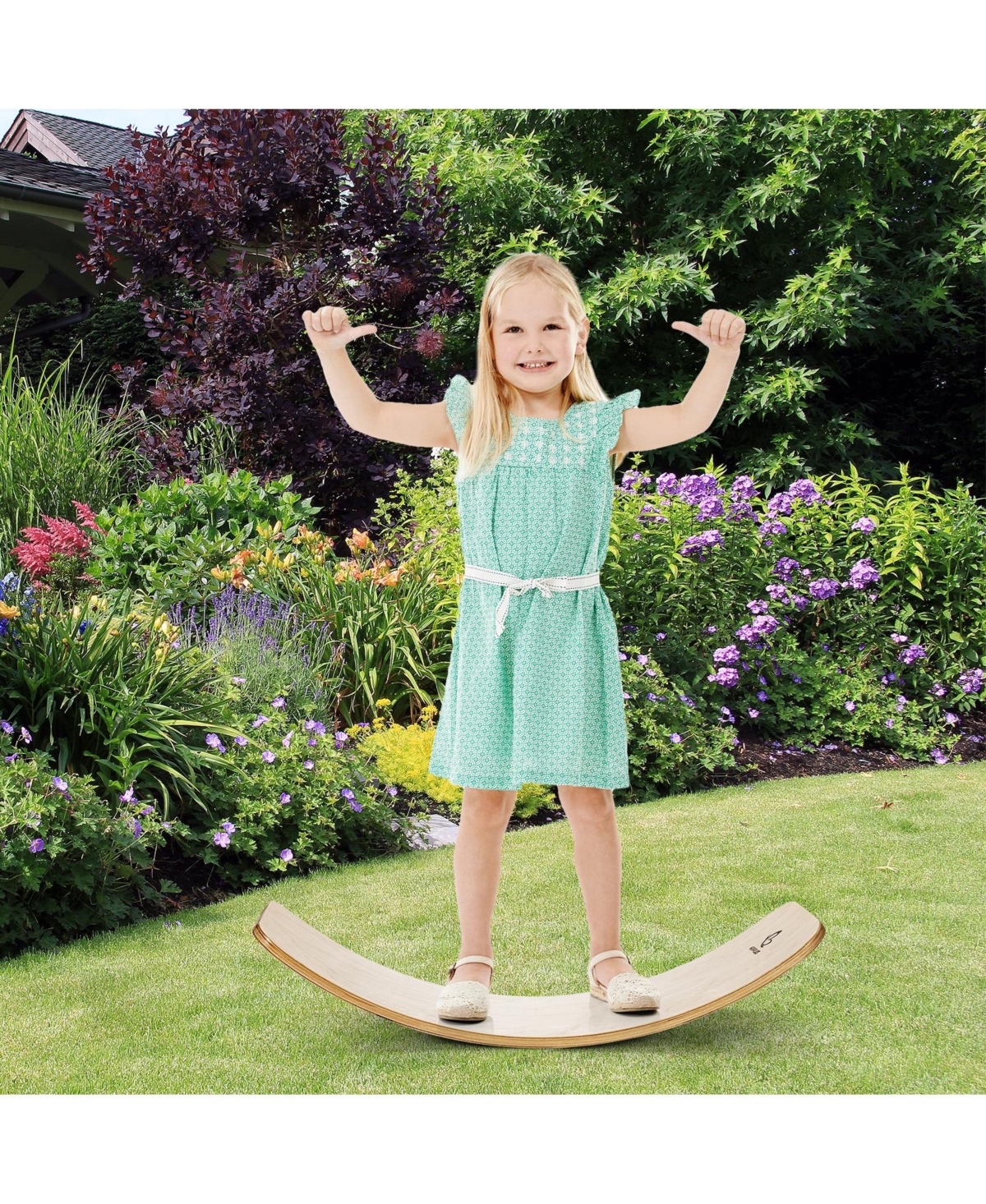 Mecale 35 Inch Wooden Balance Board for Kids and Adults Support 660 Lbs