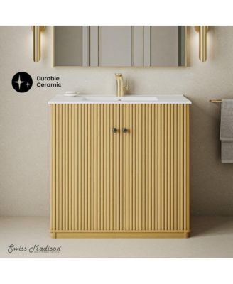 36" MDF Lafayette Freestanding Bathroom Vanity With Sink Top