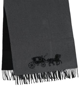 Women's Oversized Bicolor Horse and Carriage Muffler