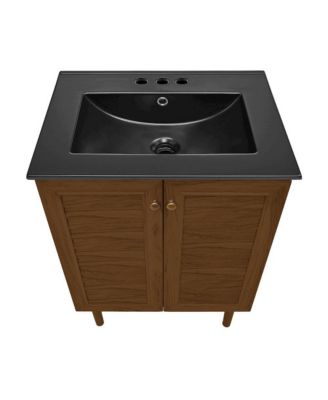 24" Freestanding Bathroom Vanity , 3-Hole Centerset Sink Top