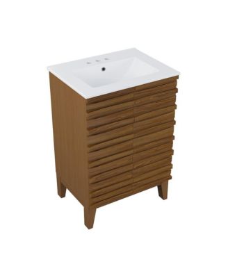 Cascade 24 in. Bathroom Vanity, 3-Hole Ceramic Sink Top