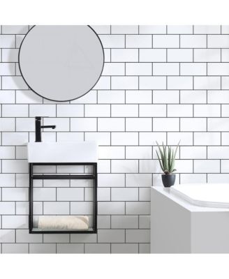 Pierre 19.5 Single, Metal Frame, Open Shelf, Bathroom Vanity