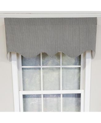 Luxurious Modern Design Classic MG-Ticking Stripe Regal Style Window Valance 50" x 17" Blue