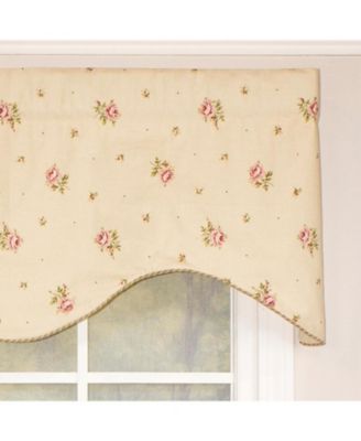 Hillside Corded Cornice 100% Cotton with Fully Lined 3" Rod Pocket Valnance for Windows 50" x 17" Natural