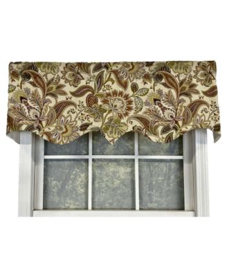 Valdosta Regal Style 3" Rod Pocket Valance 50" x 17" Vintage by RLF Home
