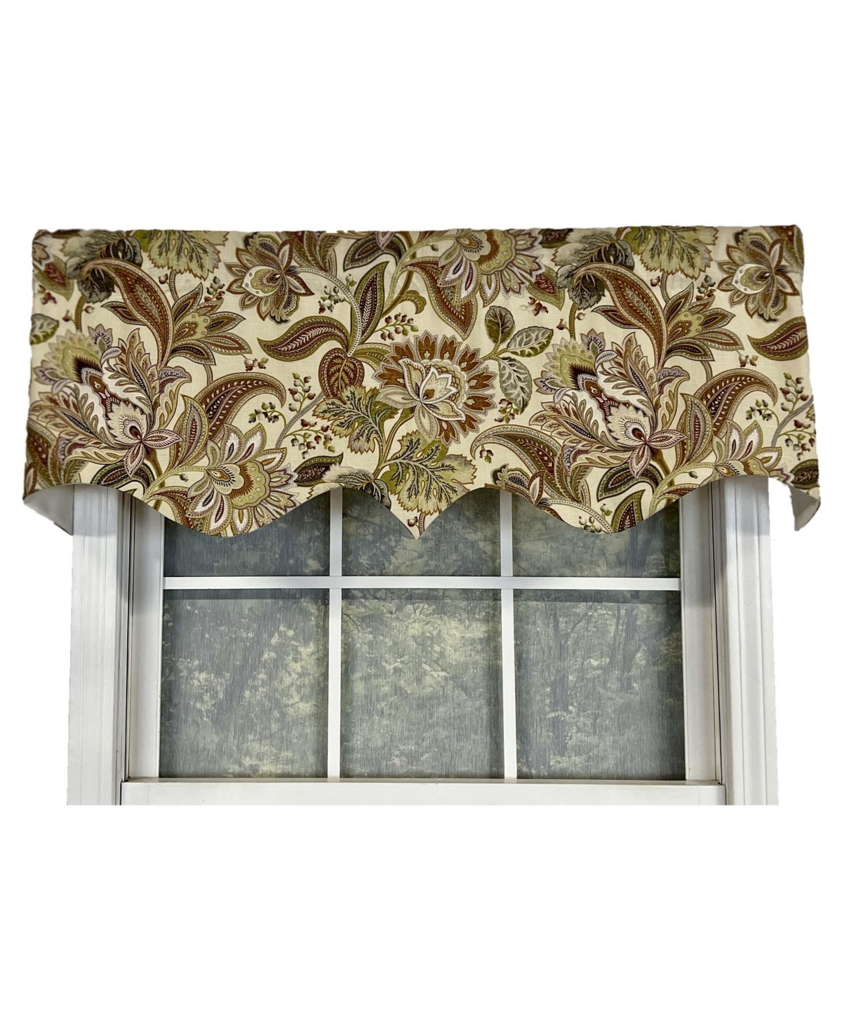 Rlf Home Valdosta Regal Style 3" Rod Pocket Valance 50" x 17" Vintage by Rlf Home