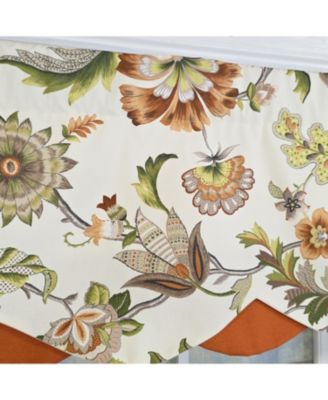 100% Cotton Zanzibar Petticoat With Poly/Cotton lining Rod Pocket Valance 50" x 17" Orange