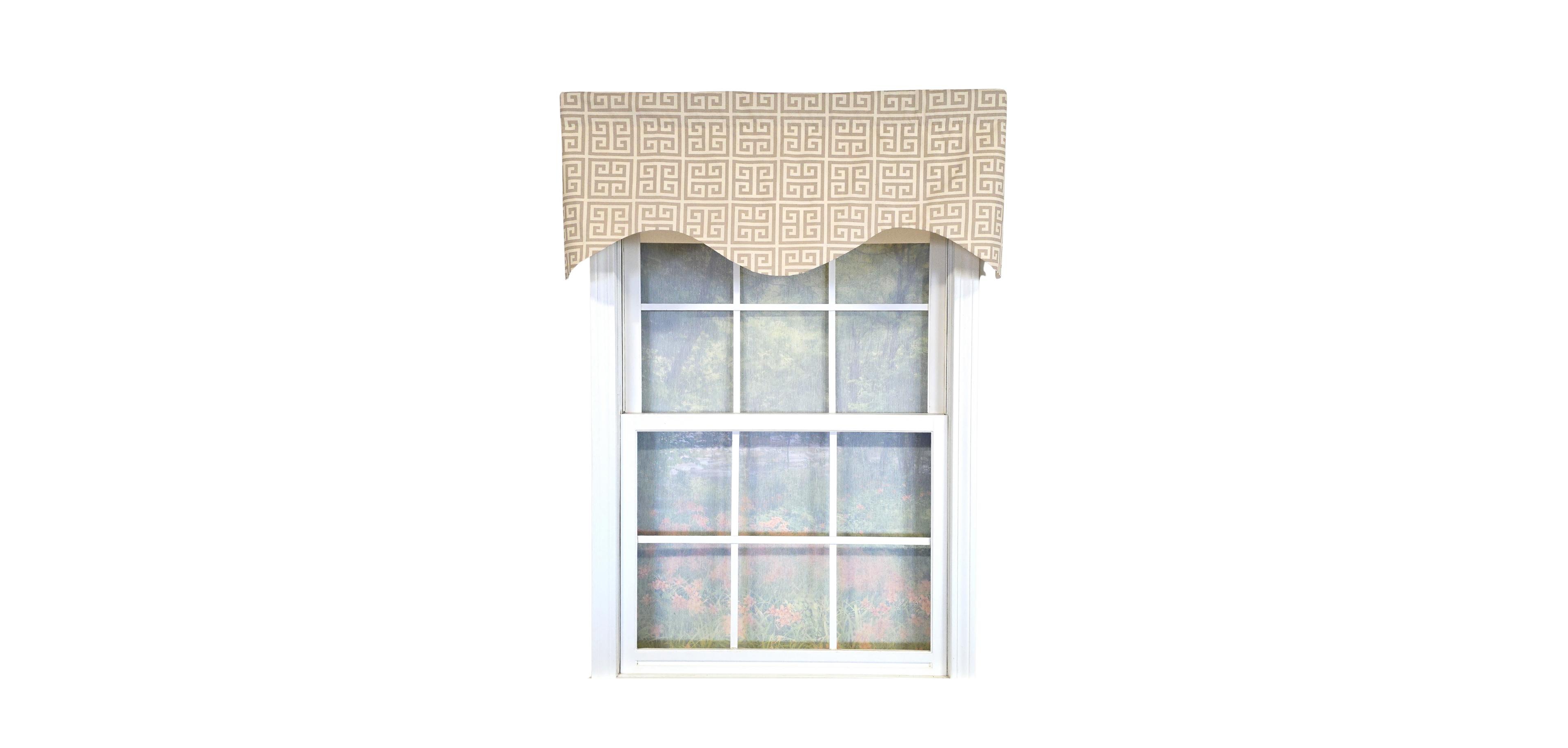 Rlf Home 100% Cotton Tower Cornice With Poly/Cotton lining Rod Pocket Valance 50" x 17"