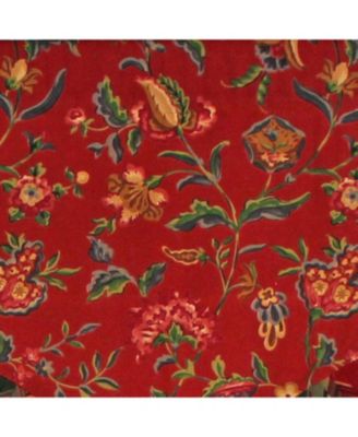 Norwell Ruffled Cornice  100% Cotton with Fully Lined 3" Rod Pocket Valnance for Windows 50" x 17" Red