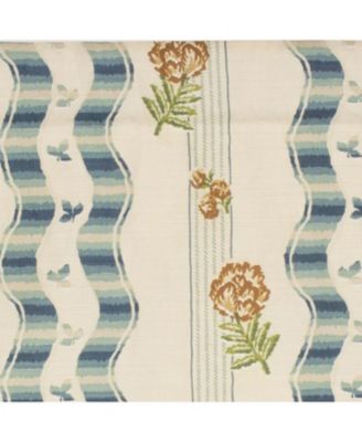 Dauphine Provance 100% Cotton with Fully Lined 3" Rod Pocket Valnance for Windows 50" x 15" Teal