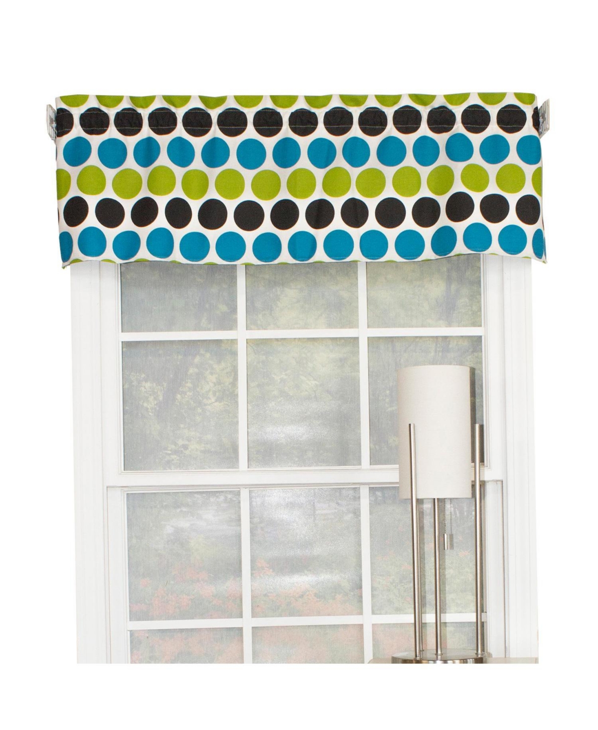 Rlf Home Fanci Tailored 100% Cotton with Fully Lined 3" Rod Pocket Valnance for Windows 50" x 14" Multi