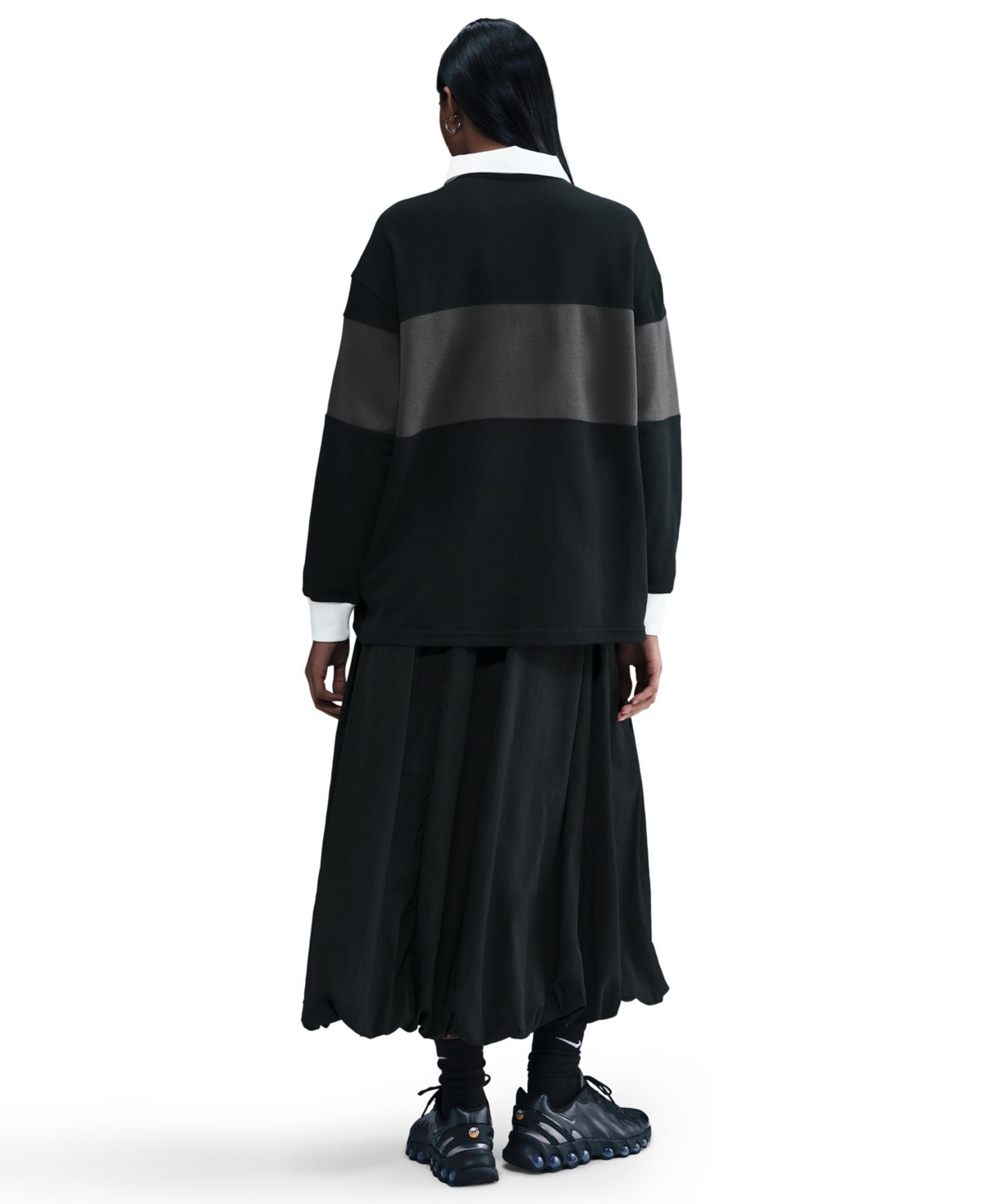 Nike Women's Sportswear Long-Sleeve Graphic Polo Top