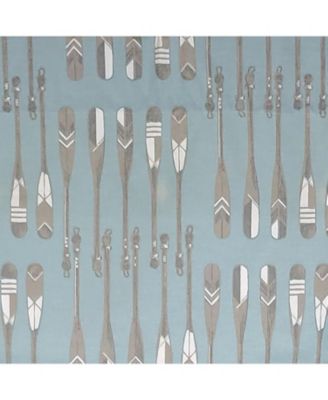 Paddle Away Cornice  100% Cotton with Fully Lined 3" Rod Pocket Valnance for Windows 50" x 17" Spa