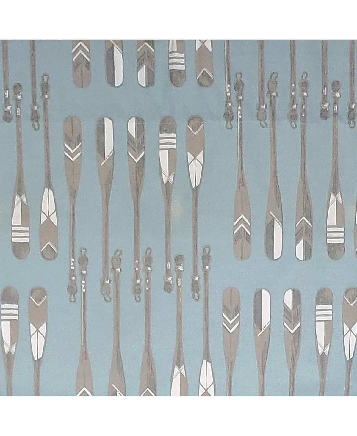 Rlf Home Paddle Away Cornice 100% Cotton with Fully Lined 3" Rod Pocket Valnance for Windows 50" x 17" Spa