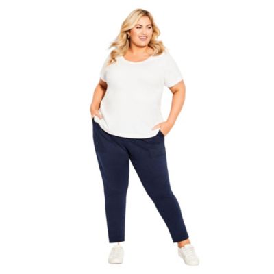 Women's Plus Size Contrast Pocket Knit Pant