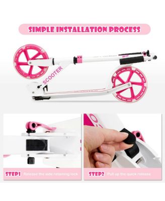 Portable Folding Sports Kick Scooter with LED Wheels