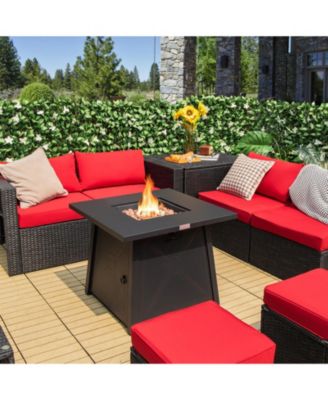 30” Square Propane Gas Fire Table with Waterproof Cover