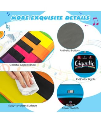 Floor Piano Dance Mat for Kids Musical Playmat with 8 Instrument Sounds