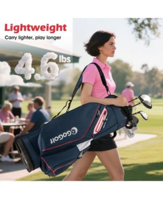 Golf Cart Bag Lightweight Portable Golf Club Organizer Bag