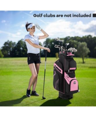 Molded Lock Top Golf Cart Bag with 14-Way Full Length Dividers and 11 Pockets