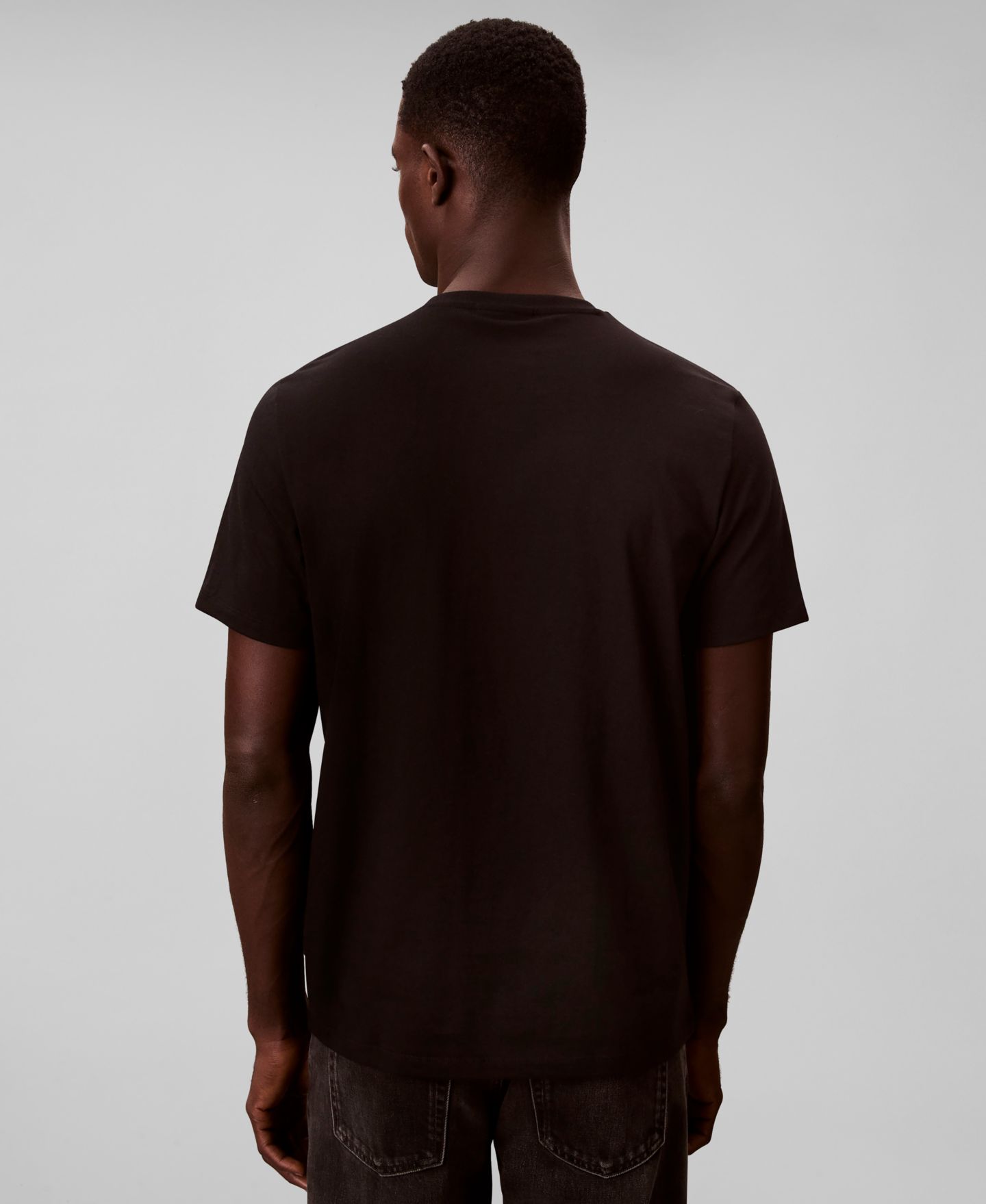 Мужская футболка Calvin Klein Solid Crewneck, цвет: Чёрный — фото 5