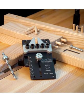 08350 3/8" Dowelling Jig Precision Woodworking Joinery Tool with Main Body, Angle Guides and Hardened Drill Bushings