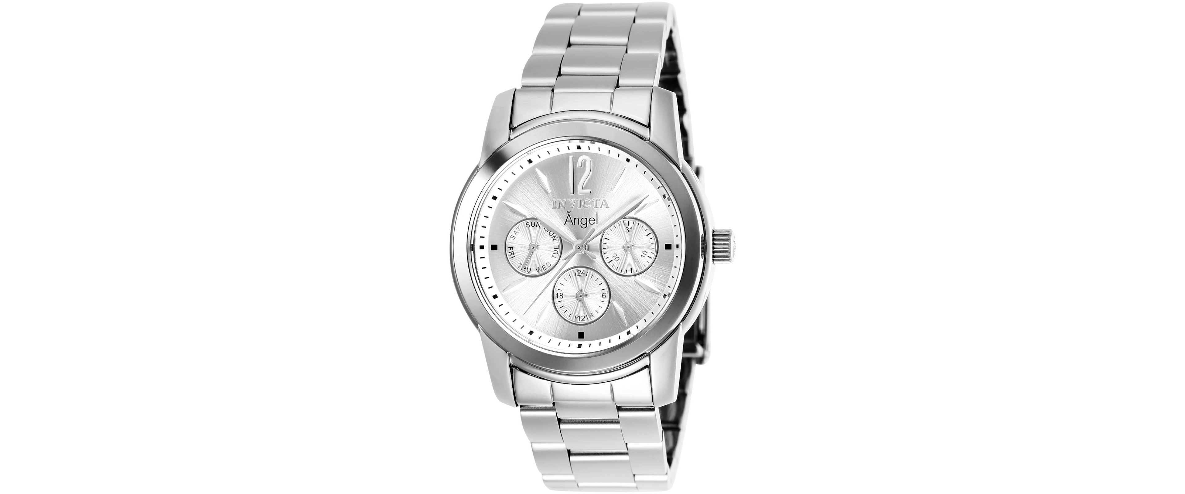 Invicta Women's 0461 Angel Quartz Chronograph Silver Dial Watch
