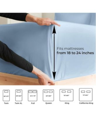 CGK Unlimited Microfiber Extra Deep Pocket 18–24" 6-Pc. Sheet Set, California King