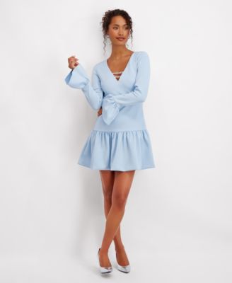 Women's Fluence Bottom Long Sleeves Mini Dress