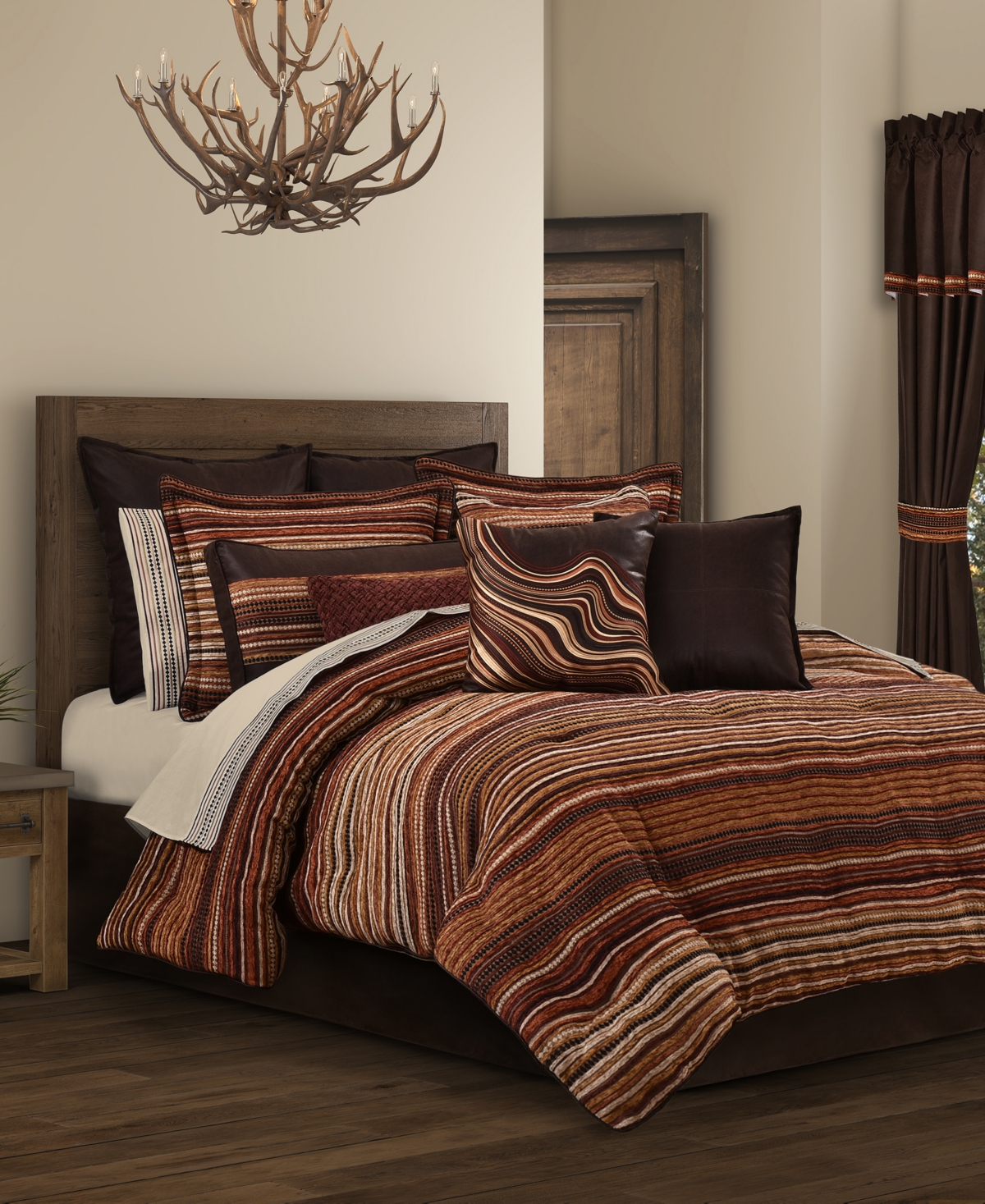 J Queen New York Sundance Chenille Stripe 4-Pc. Comforter Set, California King