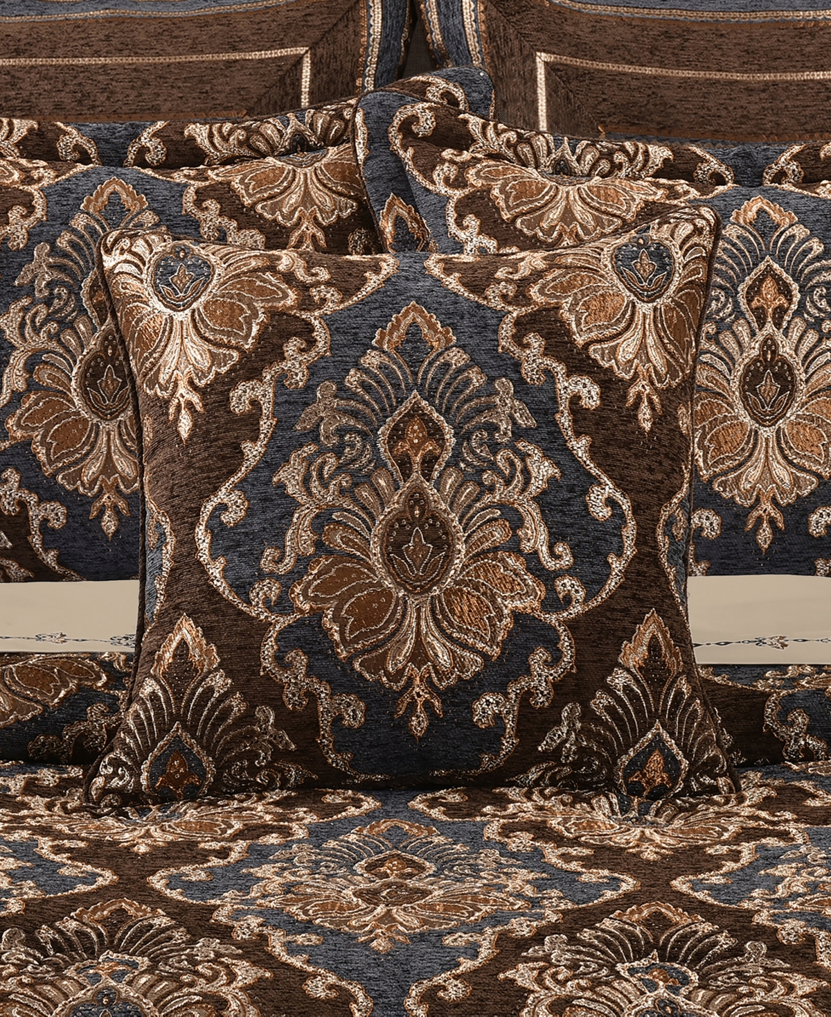 J Queen New York Sofia Chenille Damask Decorative Pillow, 20" x 20"
