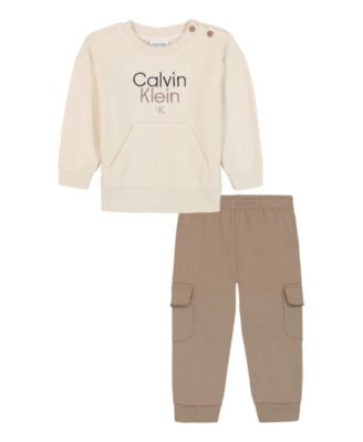 Calvin Klein - Baby Boys 2-Piece Knit Top and Joggers Set