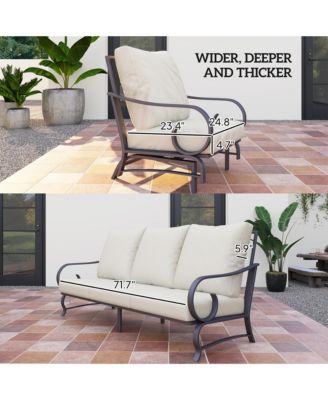 5 Piece Patio Furniture Set with 2 Rockers Outdoor Furniture