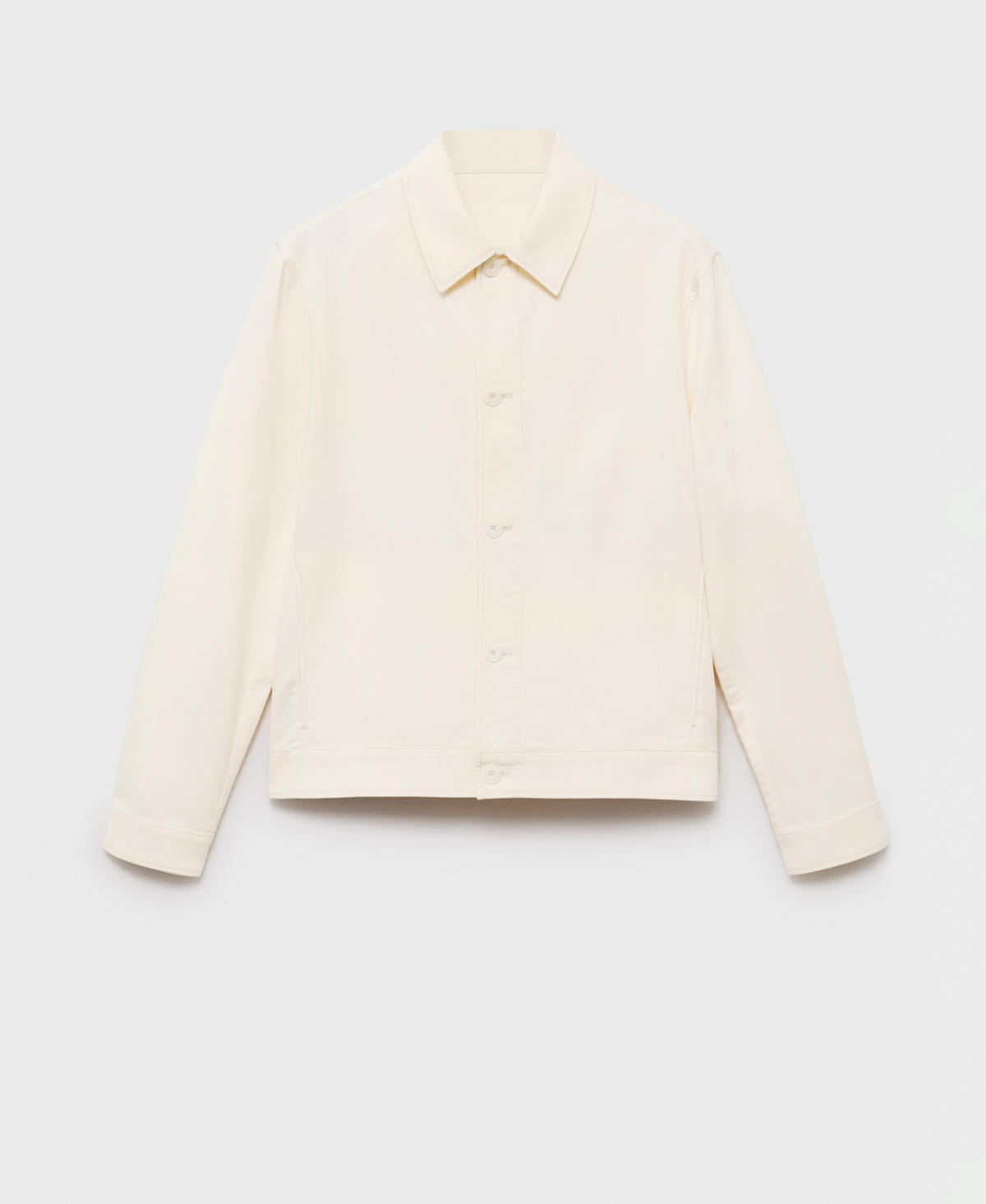 Mango Men's Buttons Straight Cotton Jacket