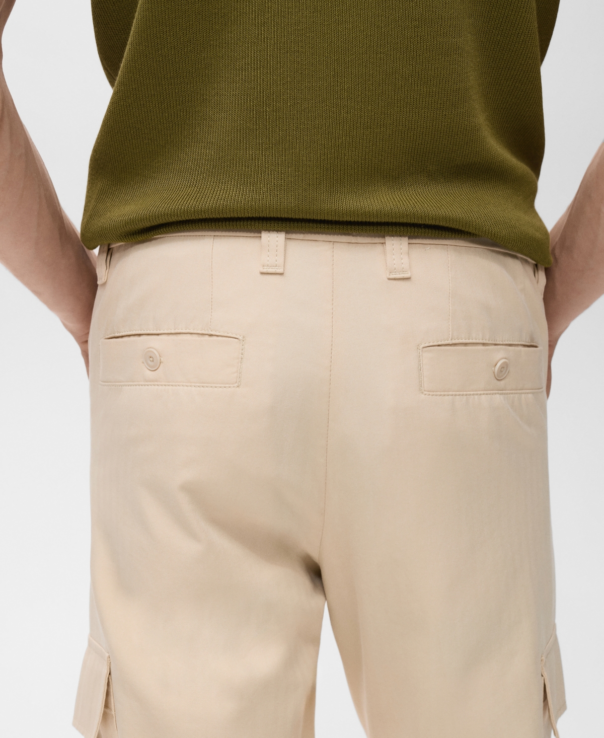 Mango Men's Cotton Lyocell Cargo Pants