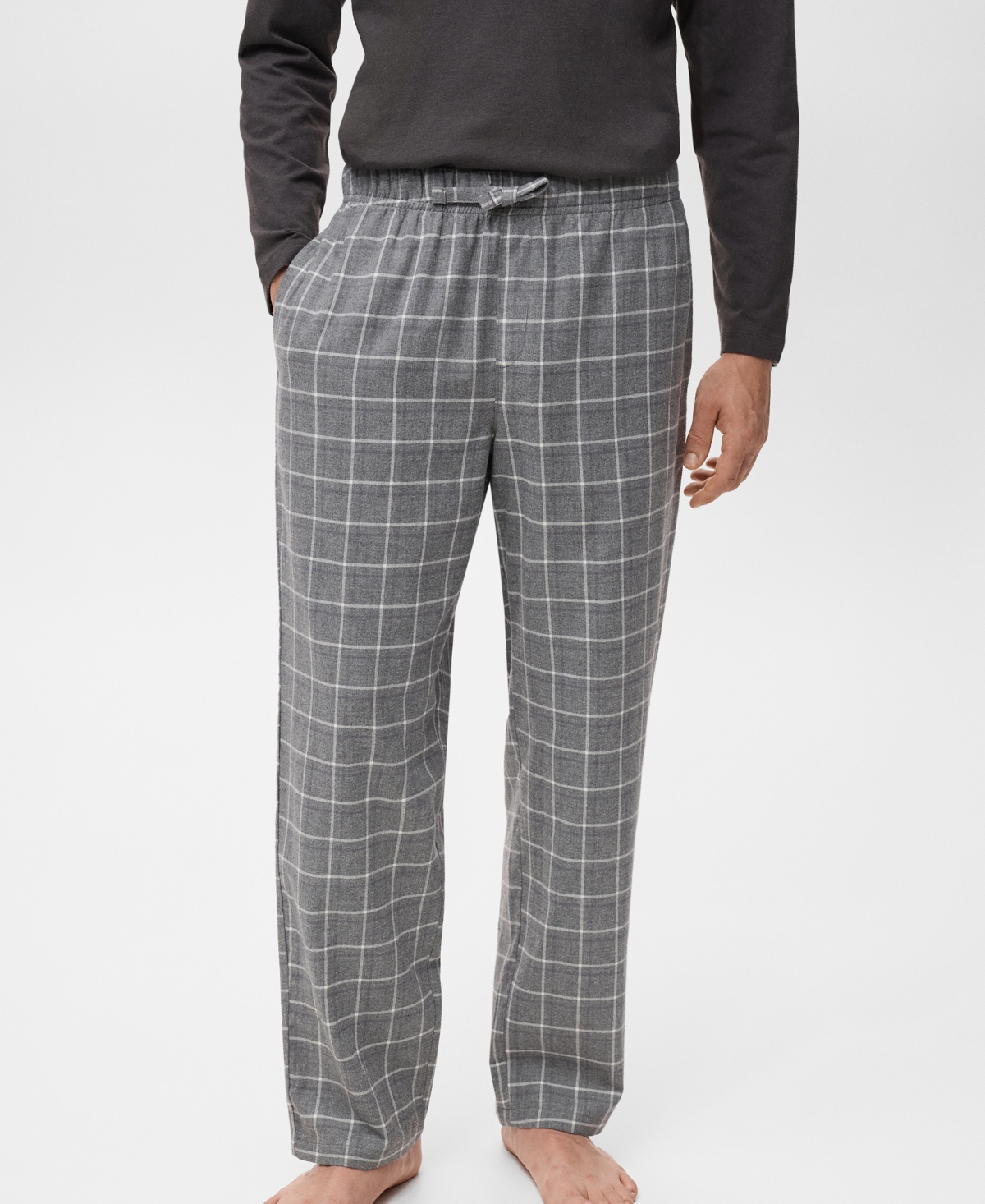 Mango Men's Check Cotton Pajama