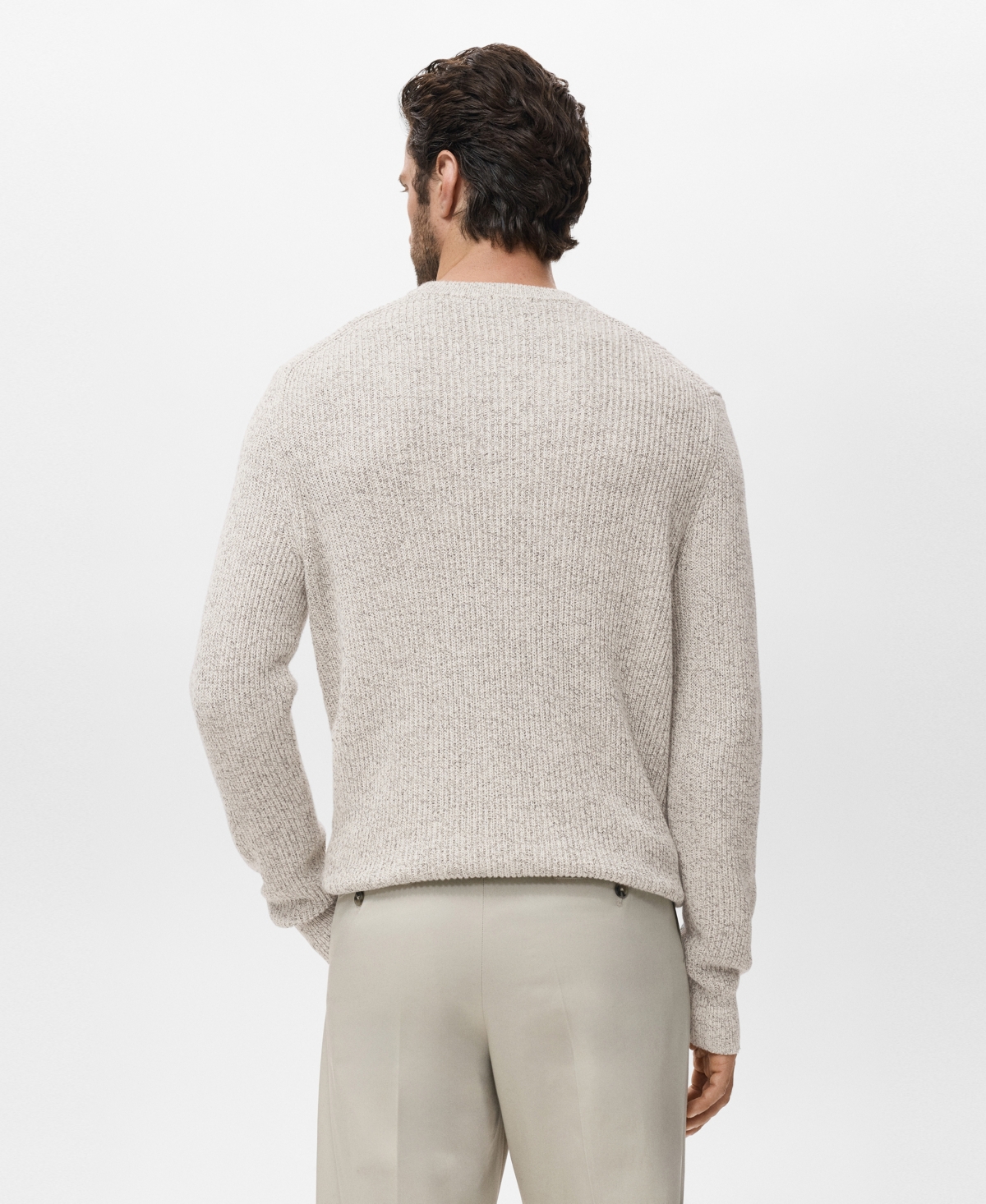Mango Men's Cotton Specked Sweater