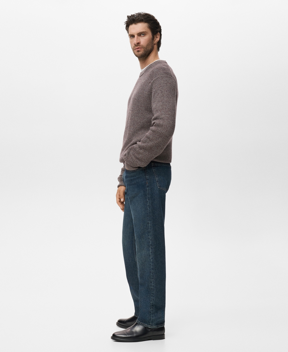 Mango Men's Cotton Specked Sweater