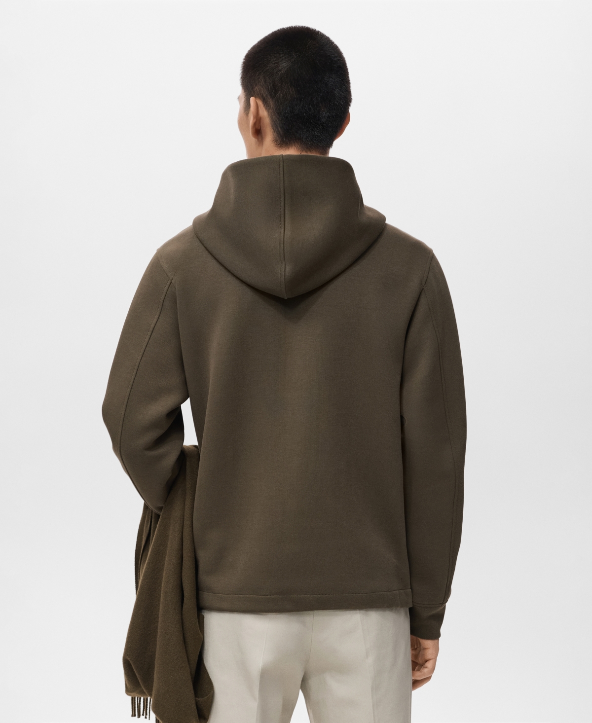 Mango Zip-up Hoodie In Animal Print