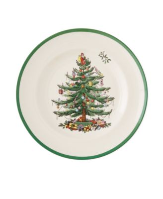 Christmas Tree Dinner Plates, Set of 8