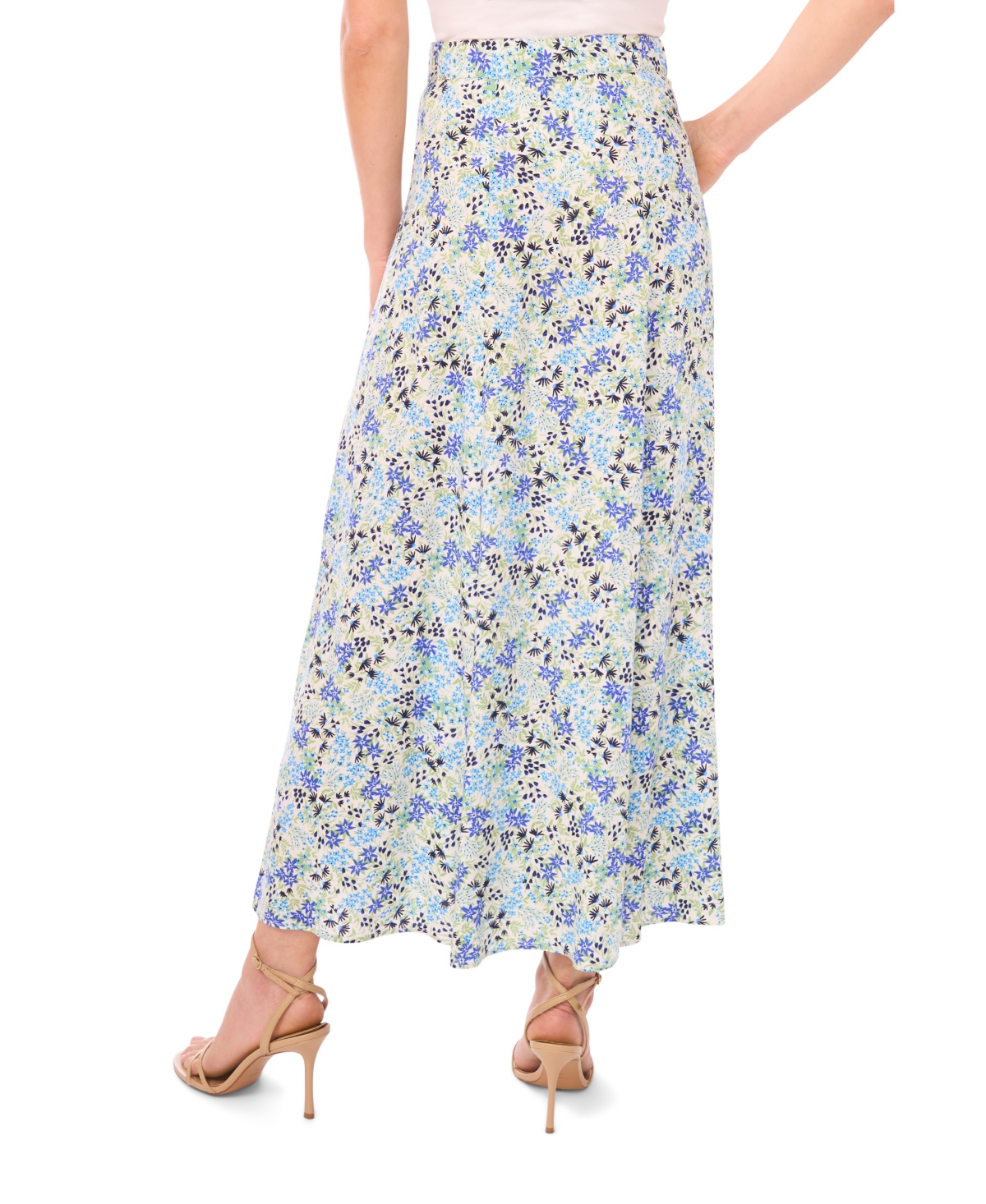 CeCe Women's Pull-On Seamed Midi Skirt