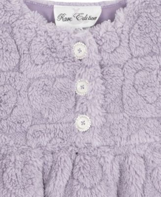 Baby Girls' Heart Pattern Fleece Top and Leggings, 2-Piece Set