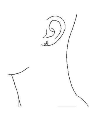 Set of 2 Celtic Triskele Spiral Stud Earrings in Oxidized Sterling Silver